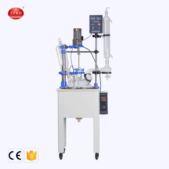 10L CE 電気加熱バス付き小型実験室化学加水分解単一ガラス反応器